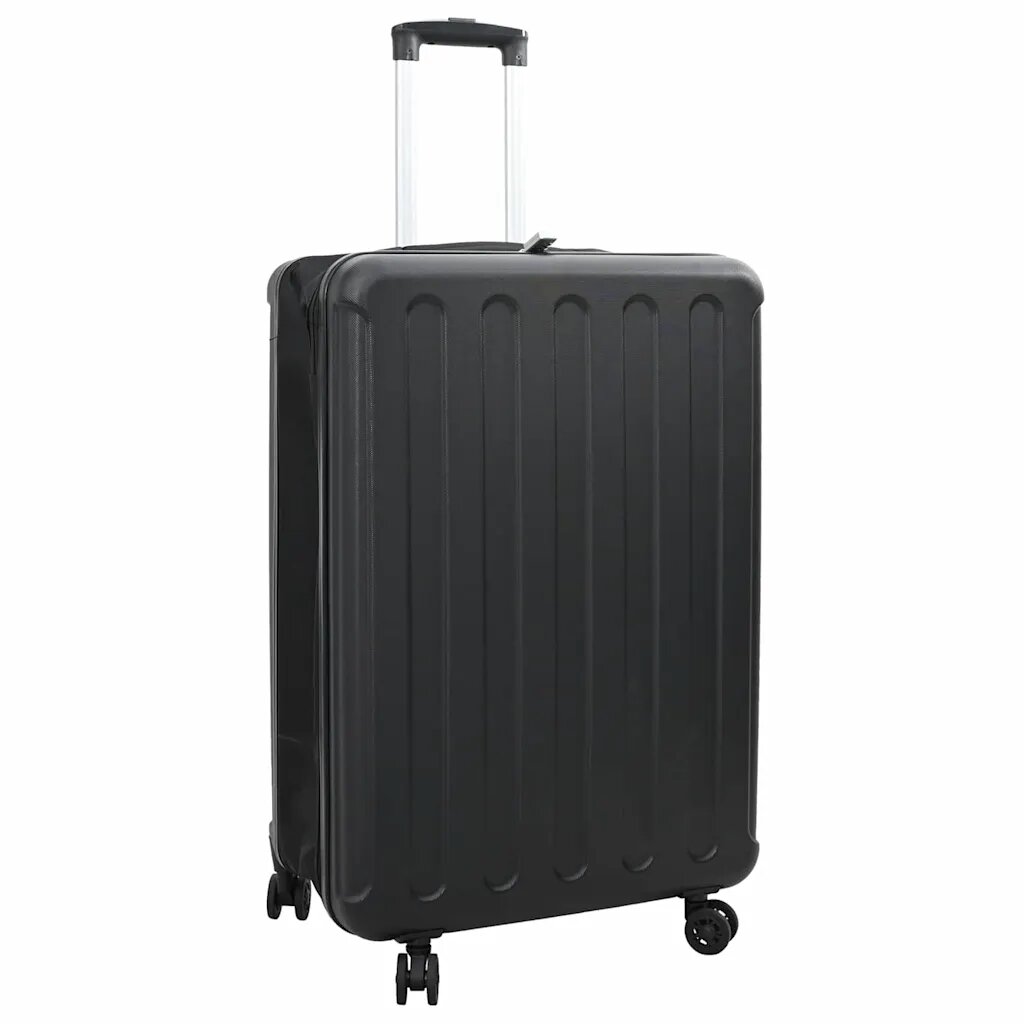 vidaXL Bőrönd zárral Fekete 50 x 30 x 76 cm ABS Műanyag