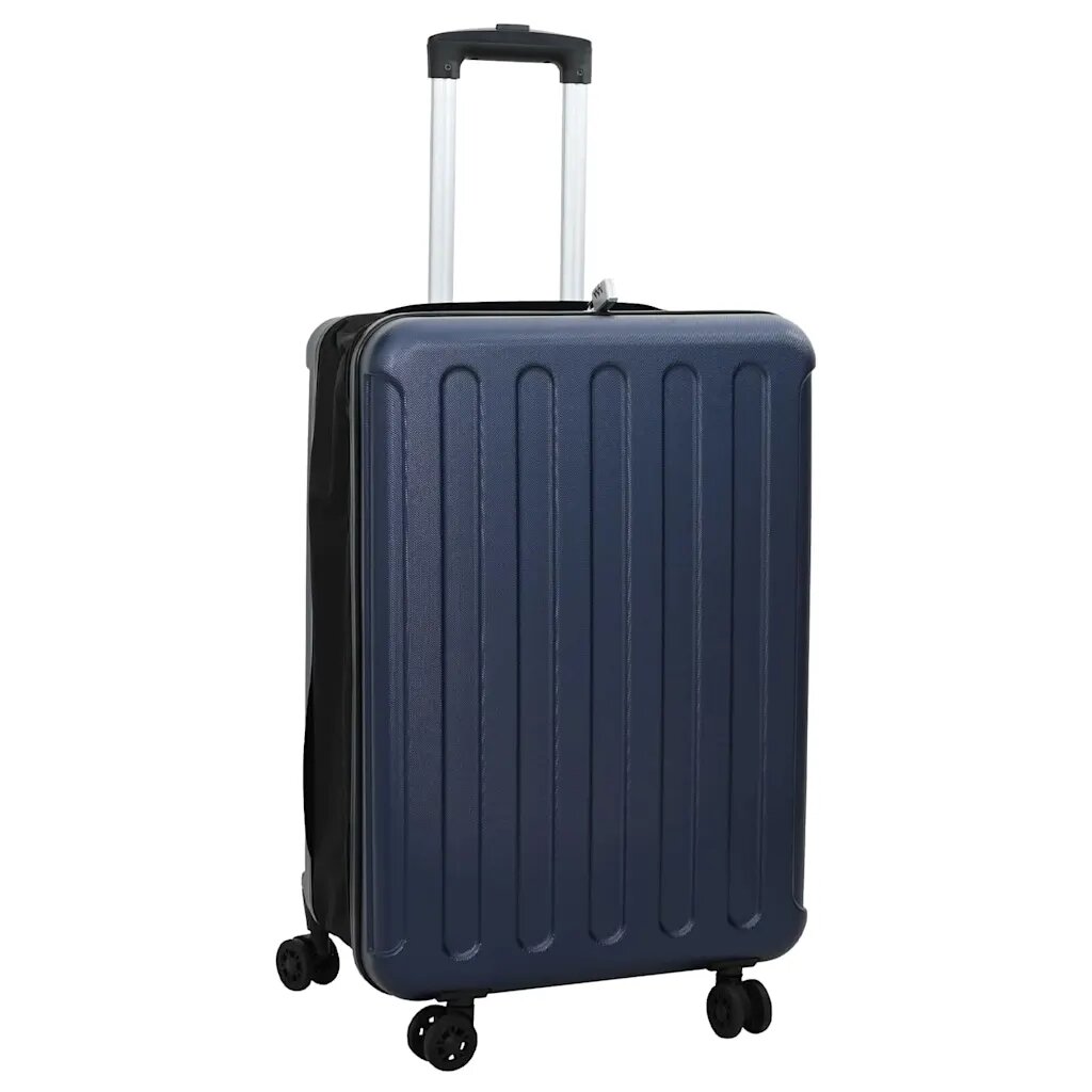 vidaXL Bőrönd zárral Sötétkék 43 x 27 x 66 cm ABS Műanyag