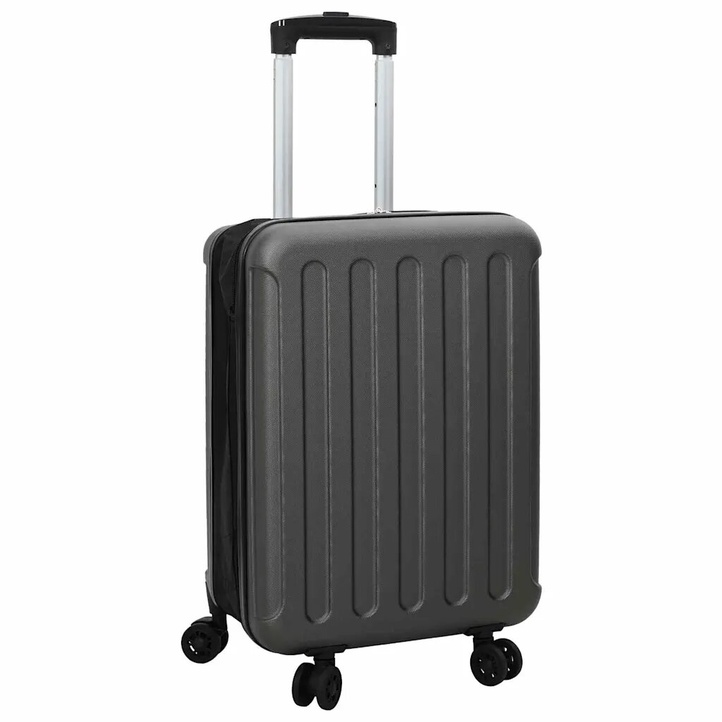 vidaXL Bőrönd zárral Sötétszürke 34 x 23 x 55.5 cm ABS Műanyag
