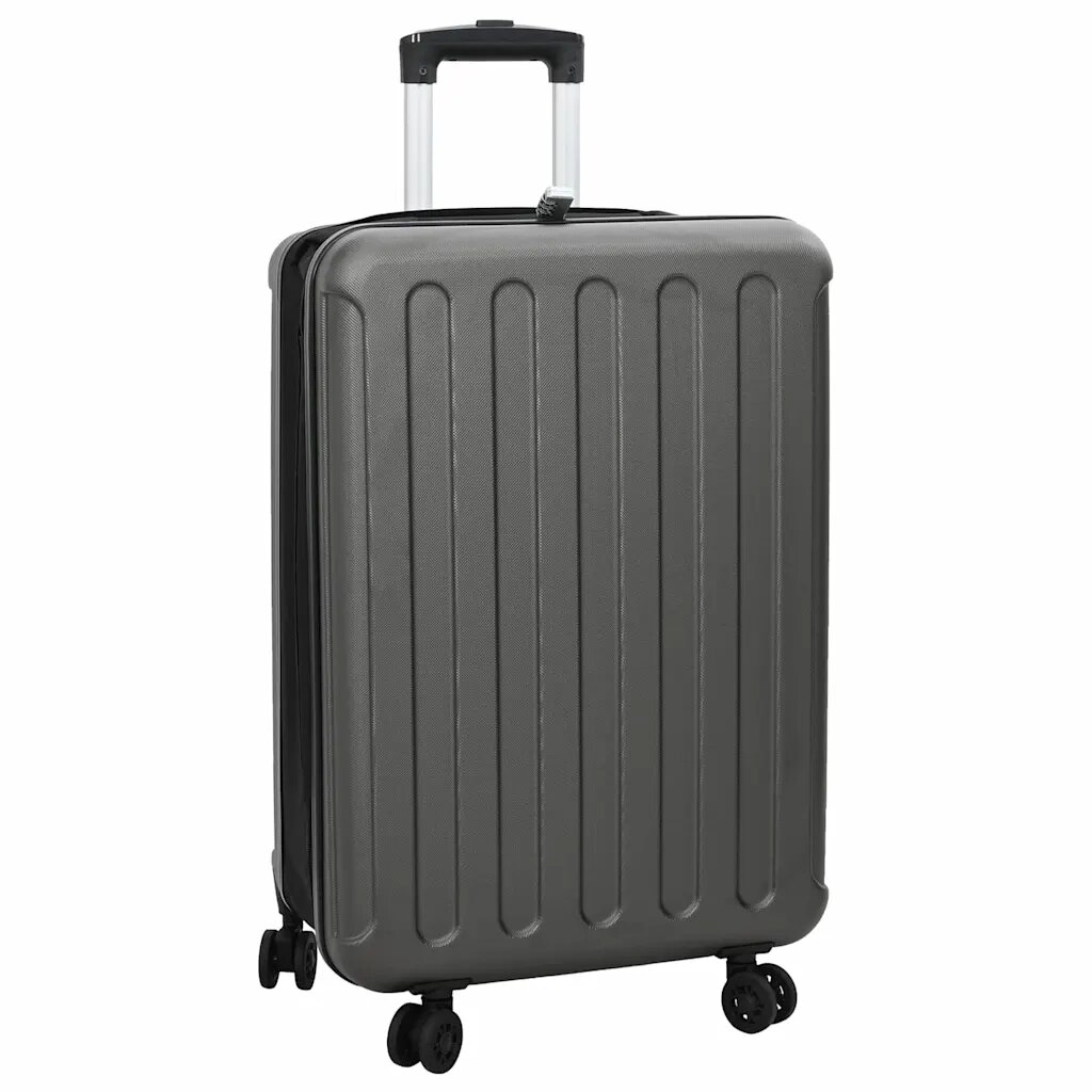 vidaXL Bőrönd zárral Sötétszürke 43 x 27 x 66 cm ABS Műanyag