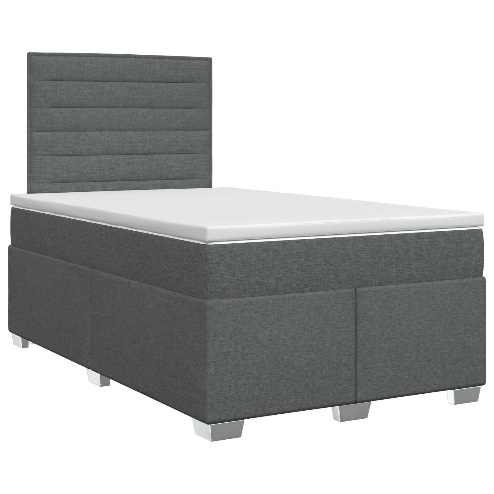 vidaXL Boxspring ágy matraccal Sötétszürke 120 x 190 cm Szövet
