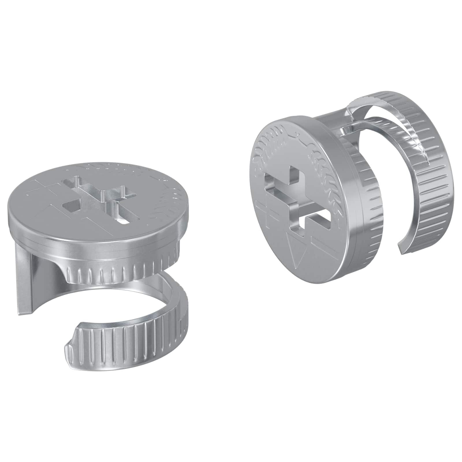 vidaXL Cam zár anyák 2 db Ezüst 12 x 10 mm Fém