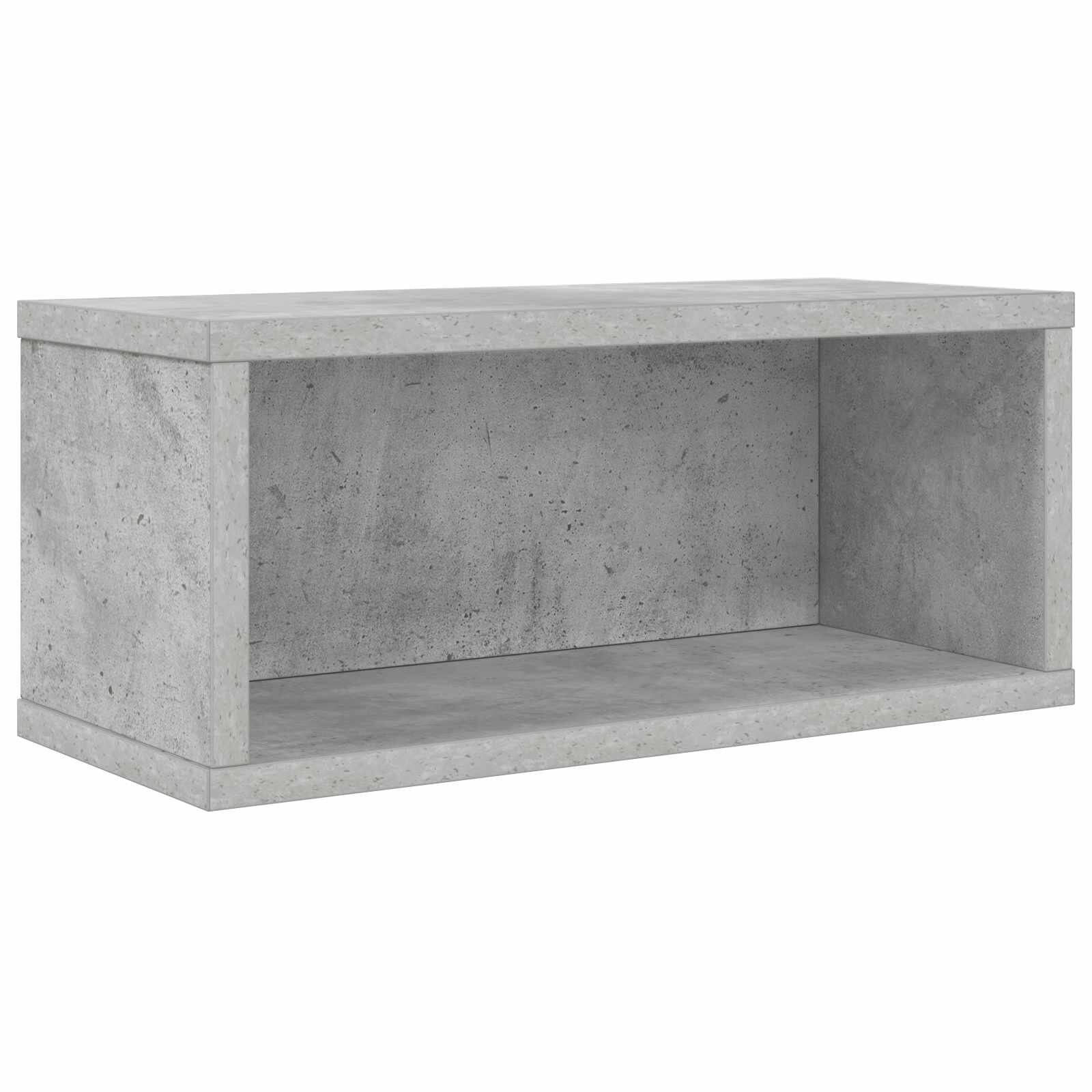 vidaXL CD tároló állvány Betonszürke 40 x 17 x 17 cm Szerelt Fa