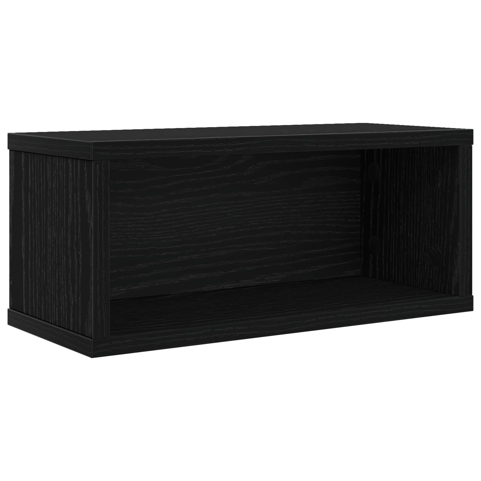 vidaXL CD tároló állvány Fekete Tölgy 40 x 17 x 17 cm Szerelt Fa