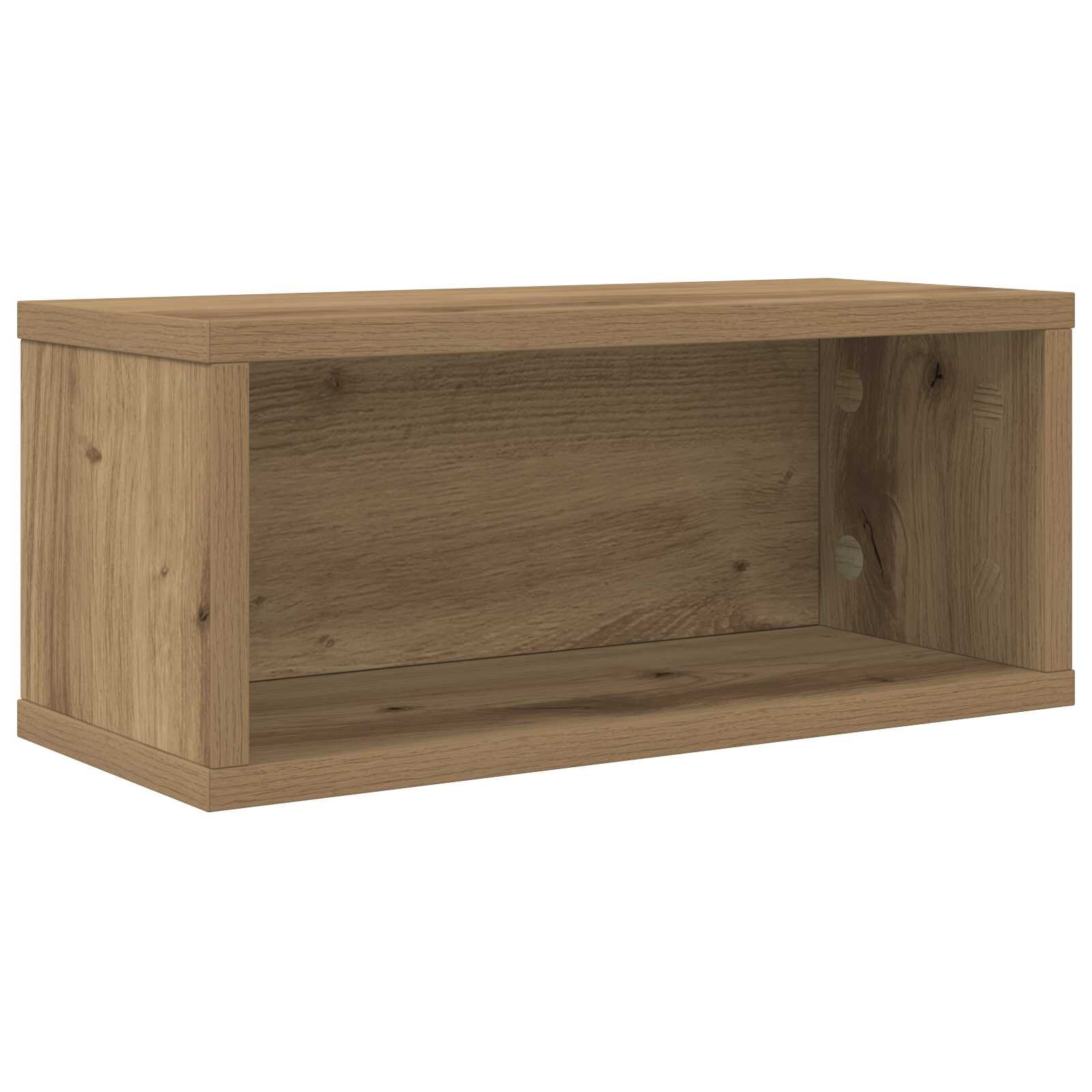 vidaXL CD tároló állvány Kézműves Tölgy 40 x 17 x 17 cm Szerelt Fa