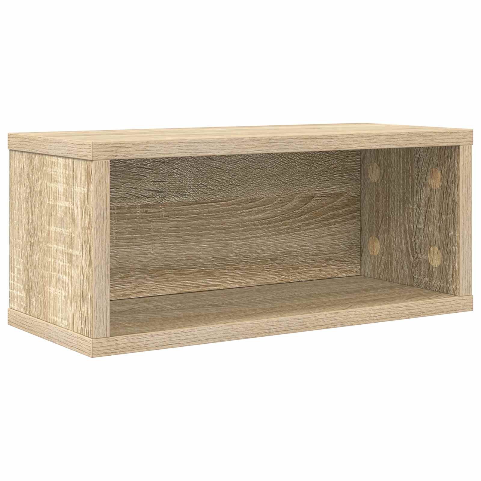 vidaXL CD tároló állvány Sonoma Tölgy 40 x 17 x 17 cm Szerelt Fa