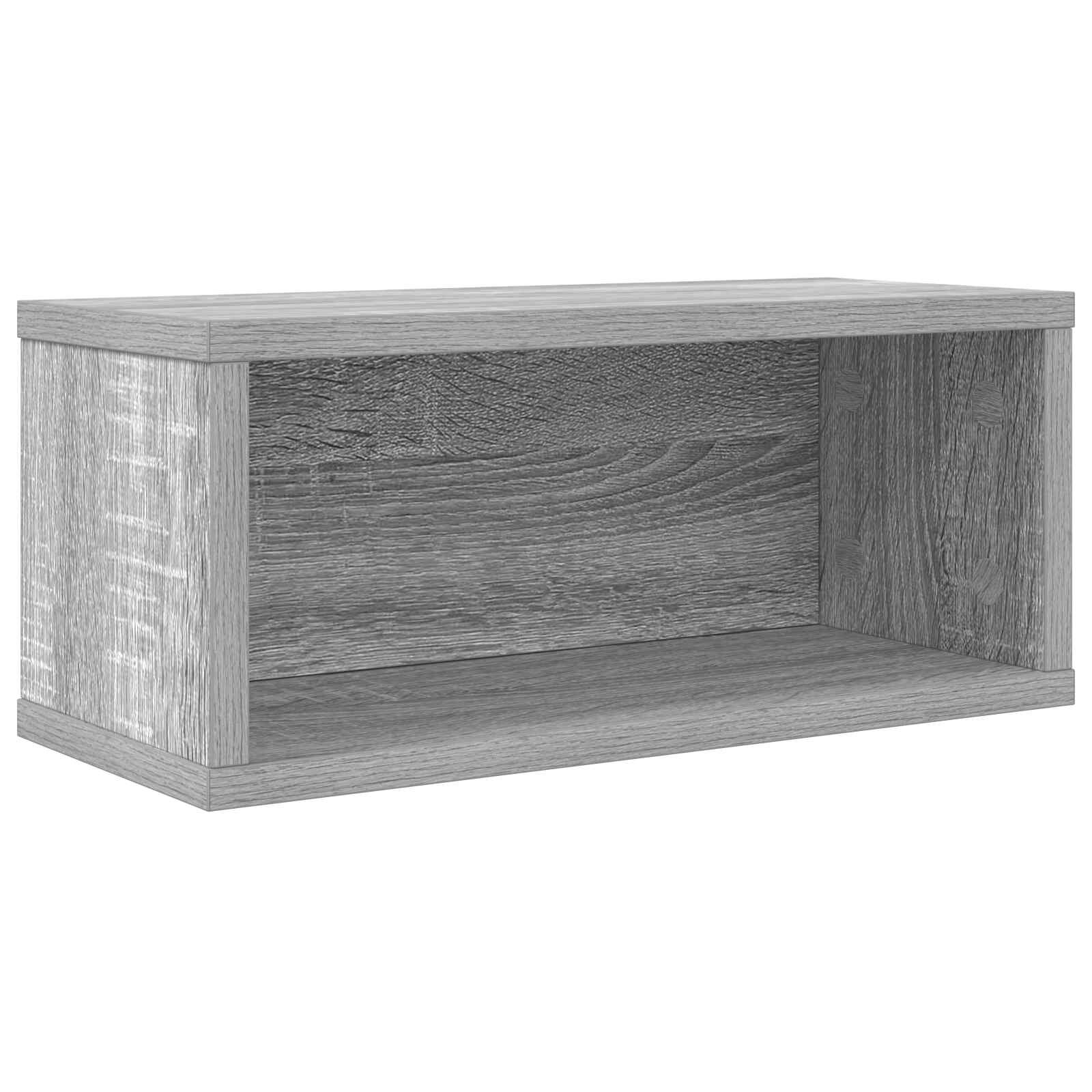 vidaXL CD tároló állvány Szürke Sonoma 40 x 17 x 17 cm Szerelt Fa