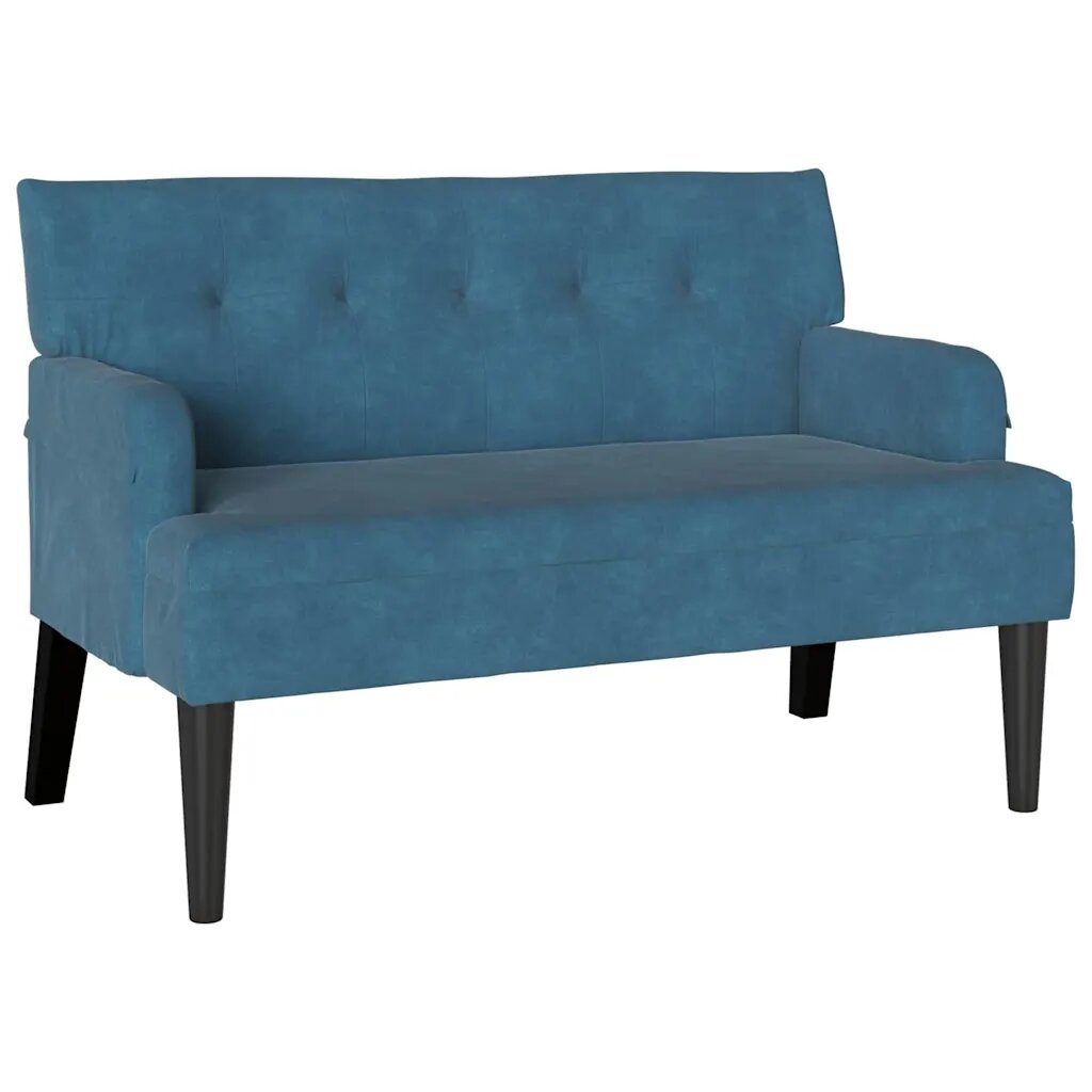 vidaXL Chesterfield Pad Kék 112 x 655 x 75 cm Bársony