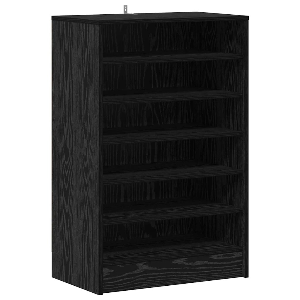 vidaXL Cipőszekrény 60 x 35 x 92 cm Szerelt Fa Fekete Tölgy