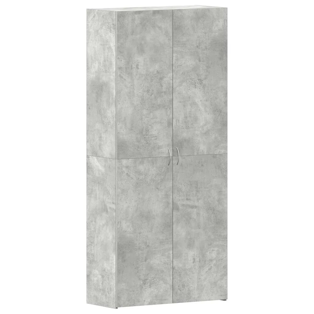vidaXL Cipőszekrény 80 x 35.5 x 180 cm Szerelt Fa Szürke