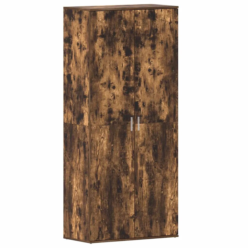 vidaXL Cipőszekrény 80 x 39 x 178 cm Szerelt Fa Füstölt tölgy