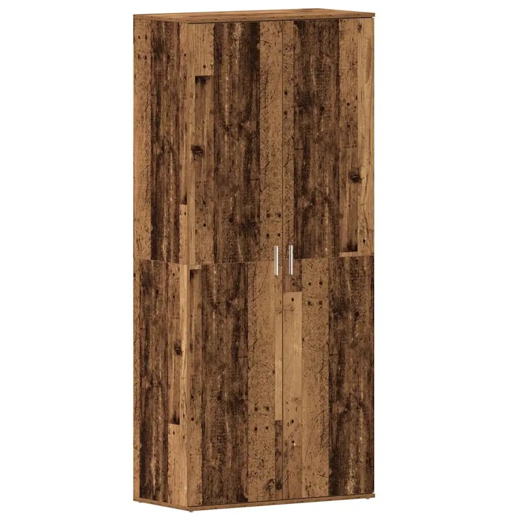 vidaXL Cipőszekrény 80 x 39 x 178 cm Szerelt Fa Öreg fa