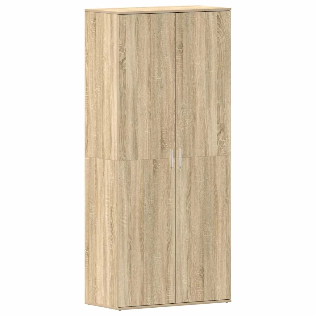 vidaXL Cipőszekrény 80 x 39 x 178 cm Szerelt Fa Sonoma tölgy