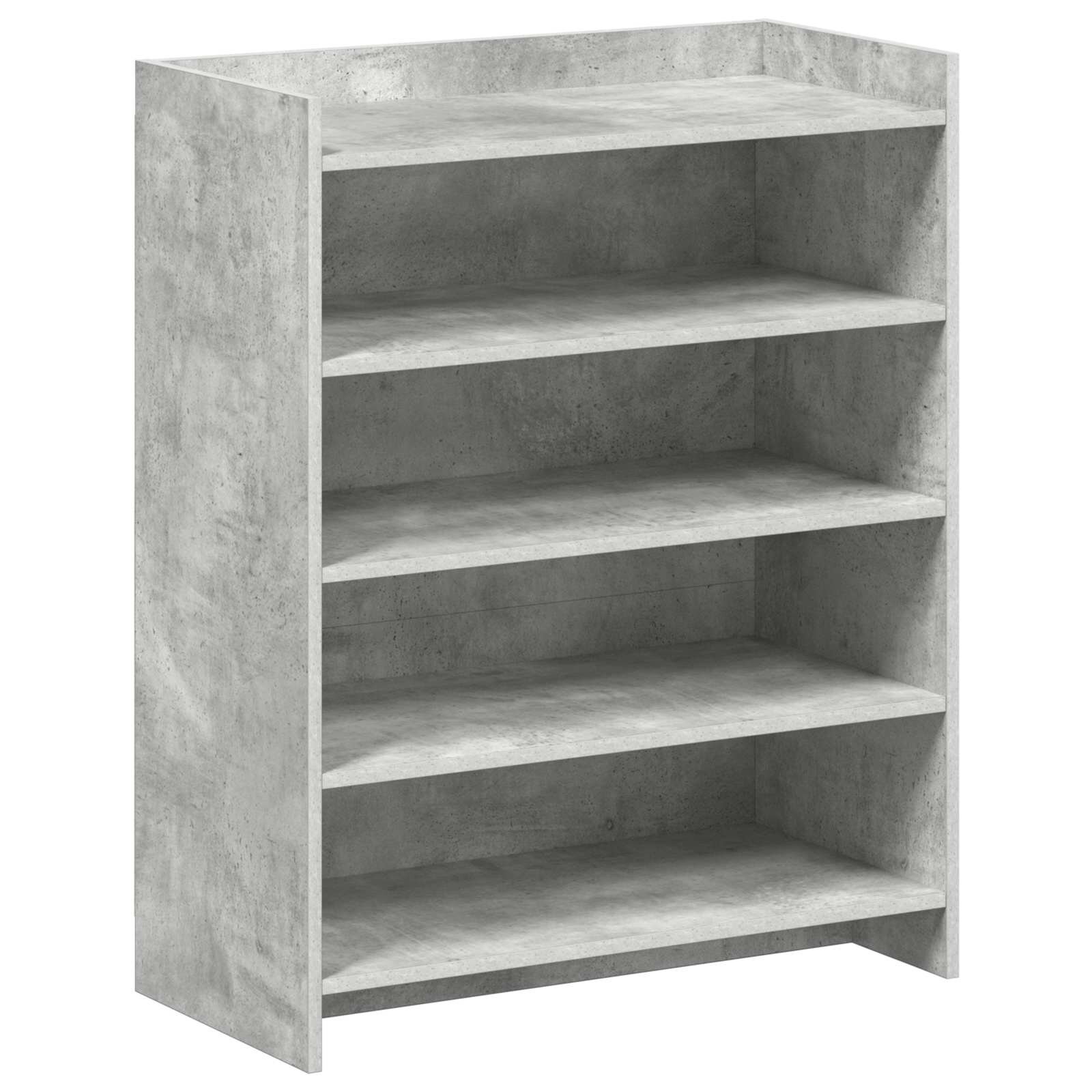 vidaXL Cipőszekrény tárolóval Betonszürke 735 x 36 x 92 cm Szerelt Fa