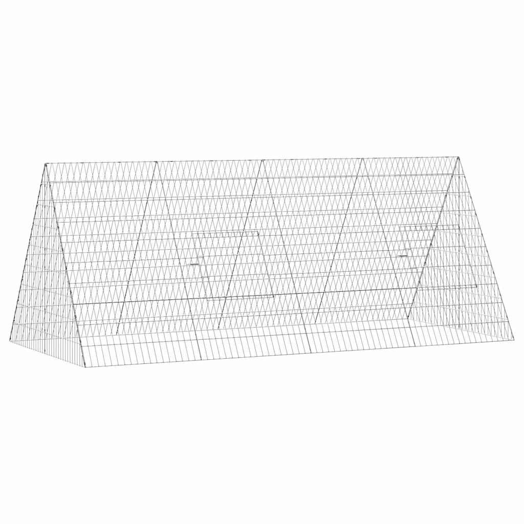 vidaXL Csirkeketrec Ezüst 215 x 100 x 85 cm Horganyzott Acél