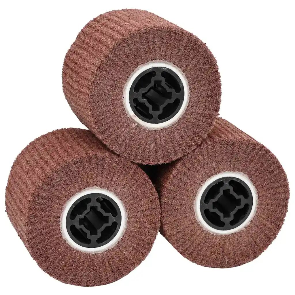 vidaXL Csiszoló hengerek 3 db Barna 12 x 12 x 10 cm Syntetikus rost