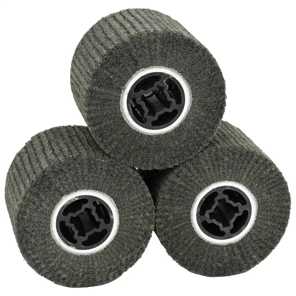 vidaXL Csiszoló hengerek 3 db Fekete 12 x 12 x 10 cm Syntetikus rost