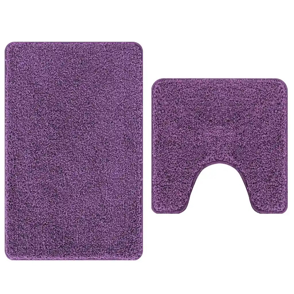 vidaXL Csúszásmentes fürdőszőnyeg készlet 2 db Lila 50 x 50 cm PP