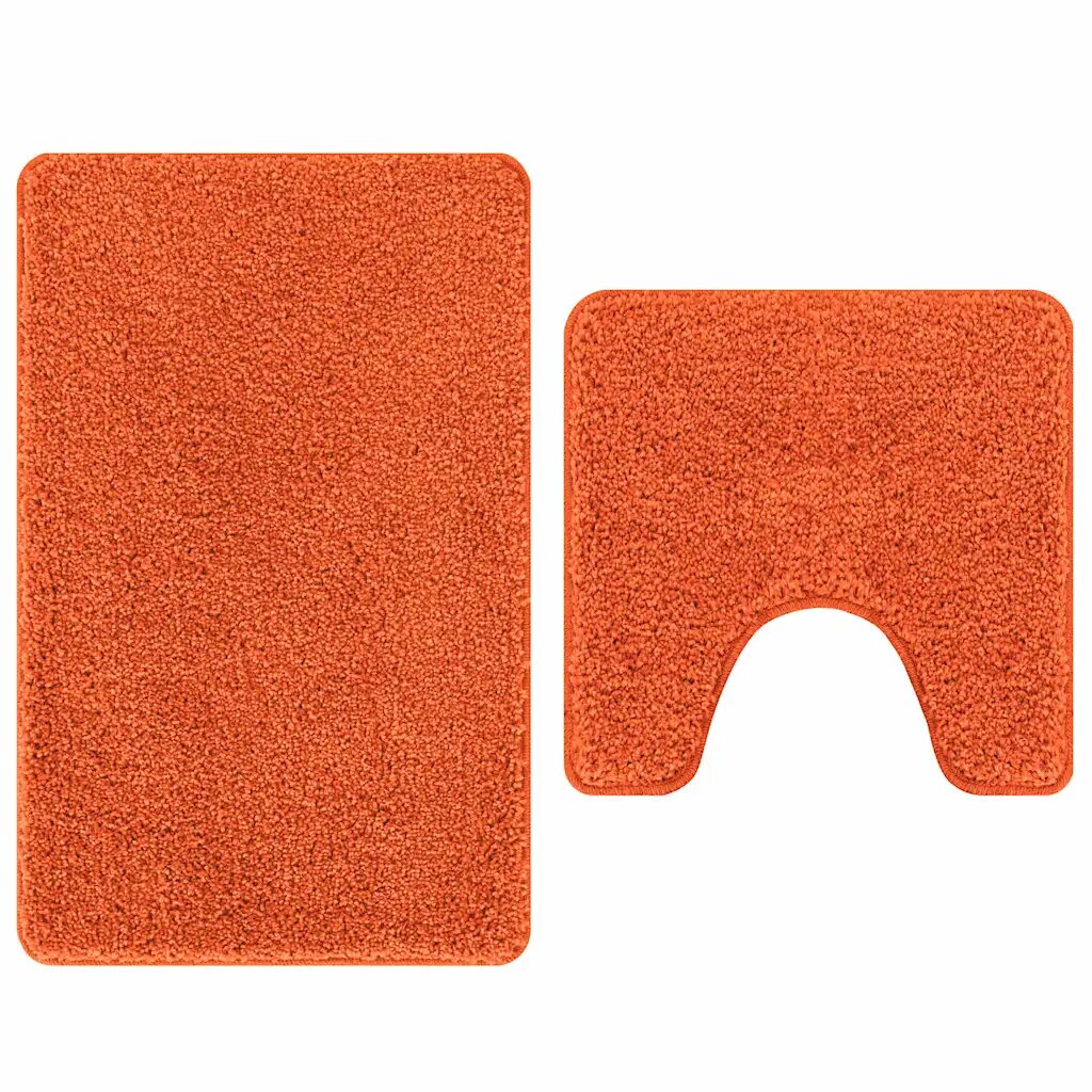 vidaXL Csúszásmentes fürdőszőnyeg készlet 2 db Narancssárga 50 x 50 cm