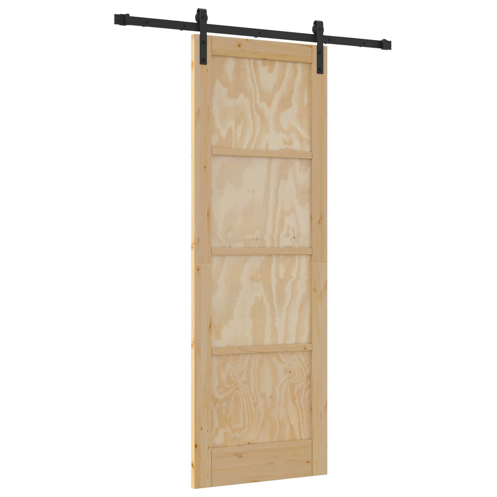 vidaXL Csúszó ajtó 735 x 211 cm Szerelt Fa Természetes