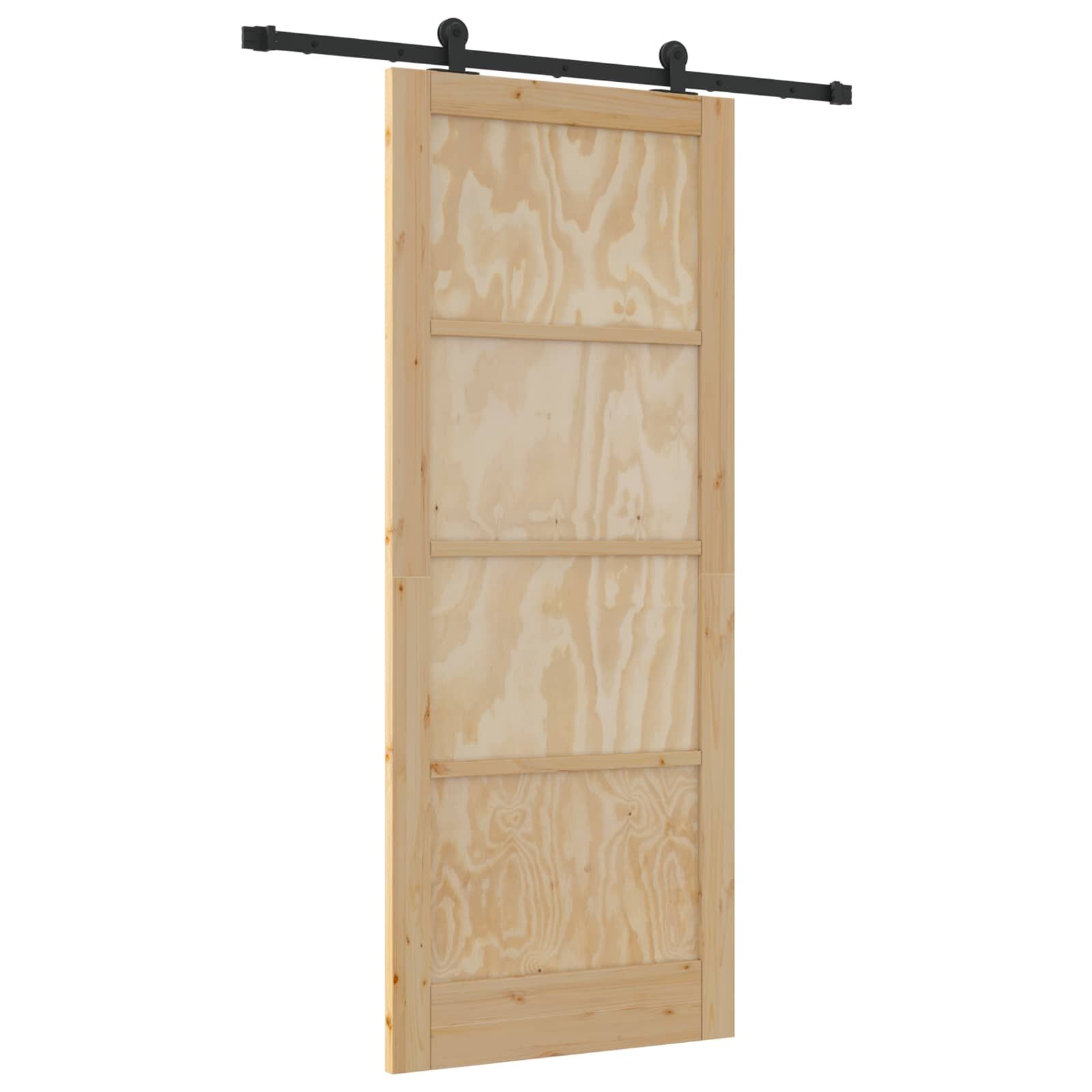 vidaXL Csúszó ajtó ORKDAL 86 x 211 cm Szerelt Fa Természetes