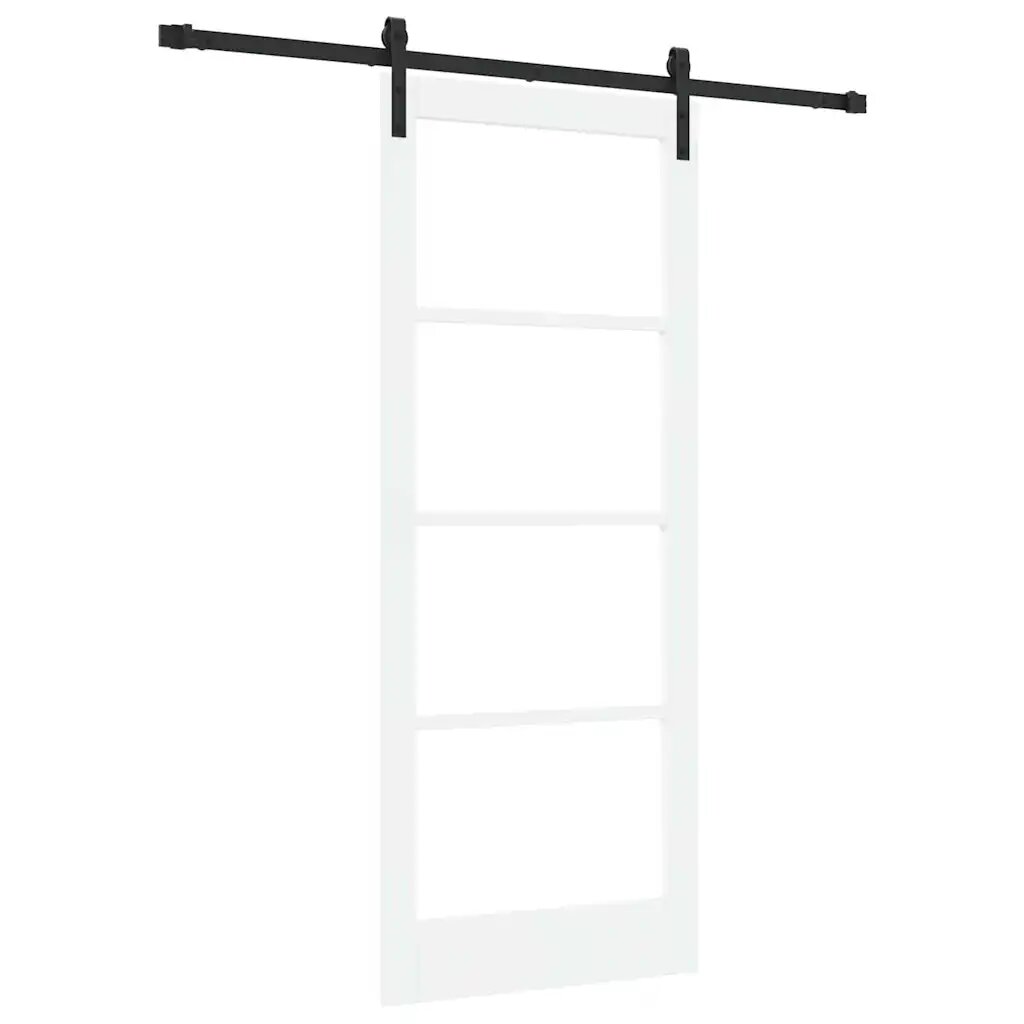 vidaXL Csúszó ajtó ORKDAL Fehér és fekete 83 x 202 cm