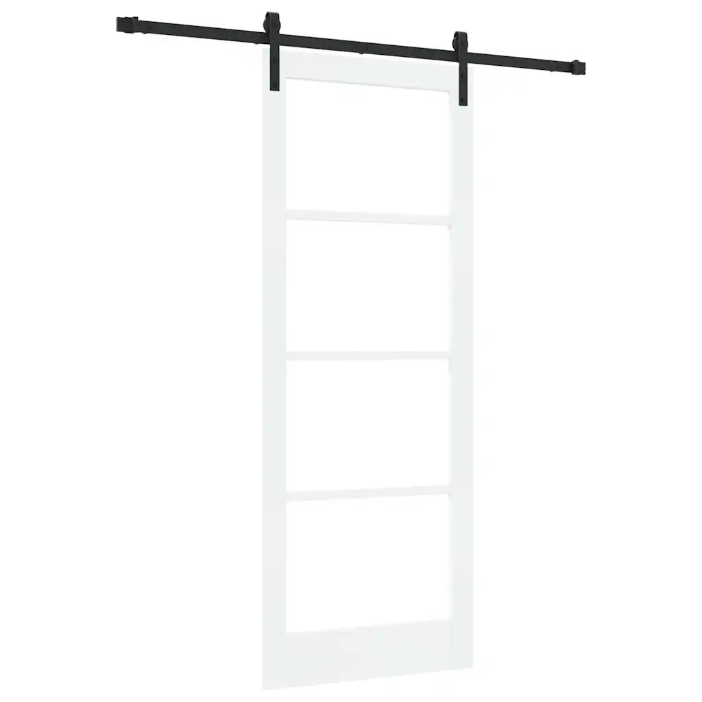 vidaXL Csúszó ajtó ORKDAL Fehér és fekete 83 x 211 cm