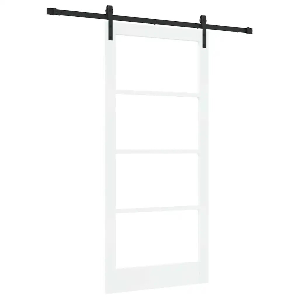 vidaXL Csúszó ajtó ORKDAL Fehér és fekete 93 x 202 cm