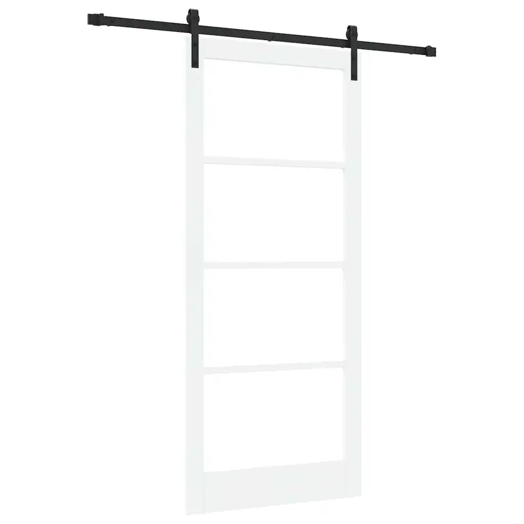 vidaXL Csúszó ajtó ORKDAL Fehér és fekete 93 x 211 cm