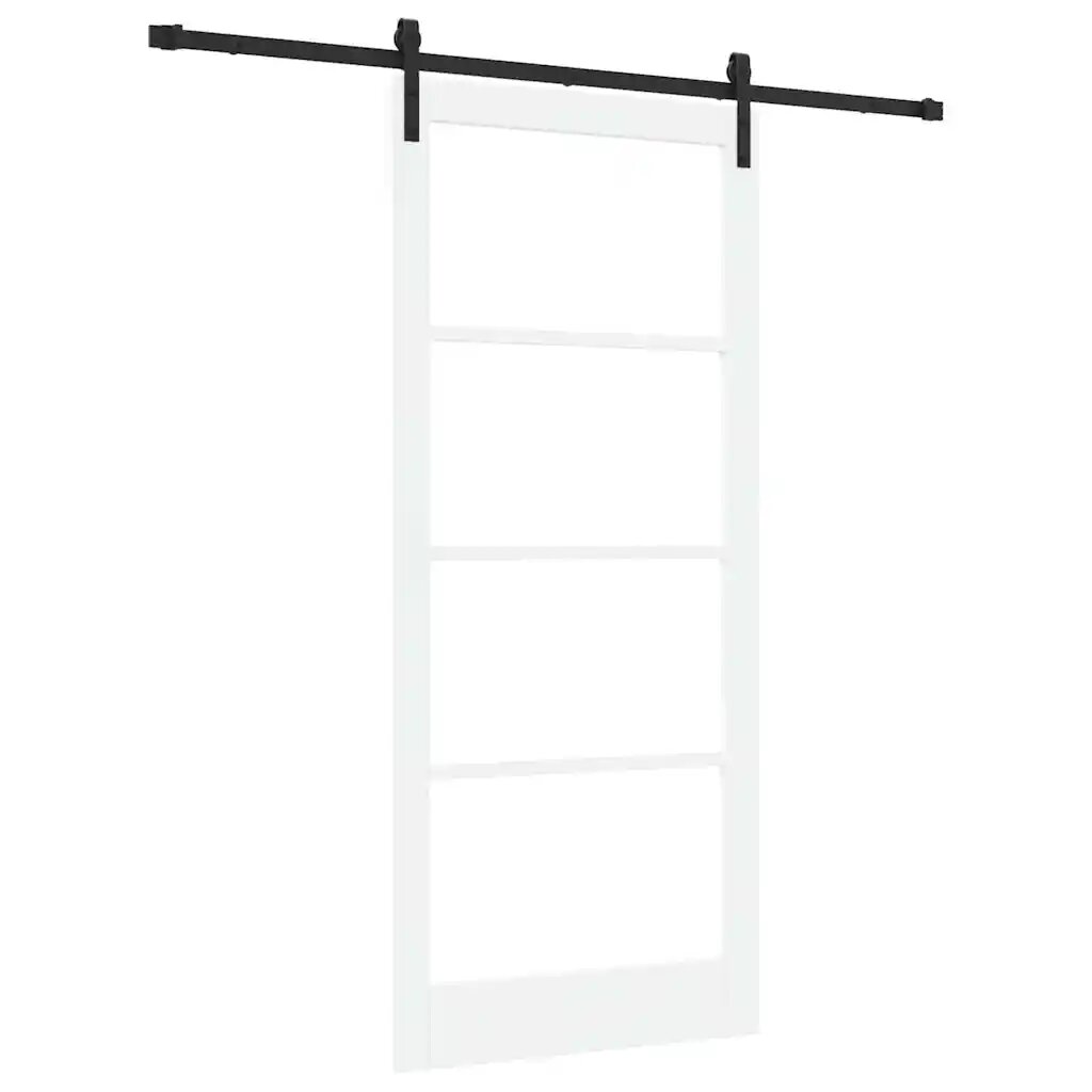 vidaXL Csúszó ajtó ORKDAL Fehér és fekete 93 x 211 cm