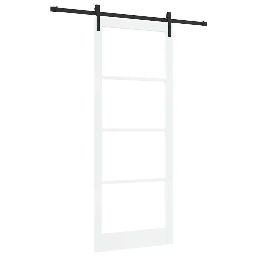 vidaXL Csúszó ajtó ORKDAL Fehér és fekete 93 x 232 cm