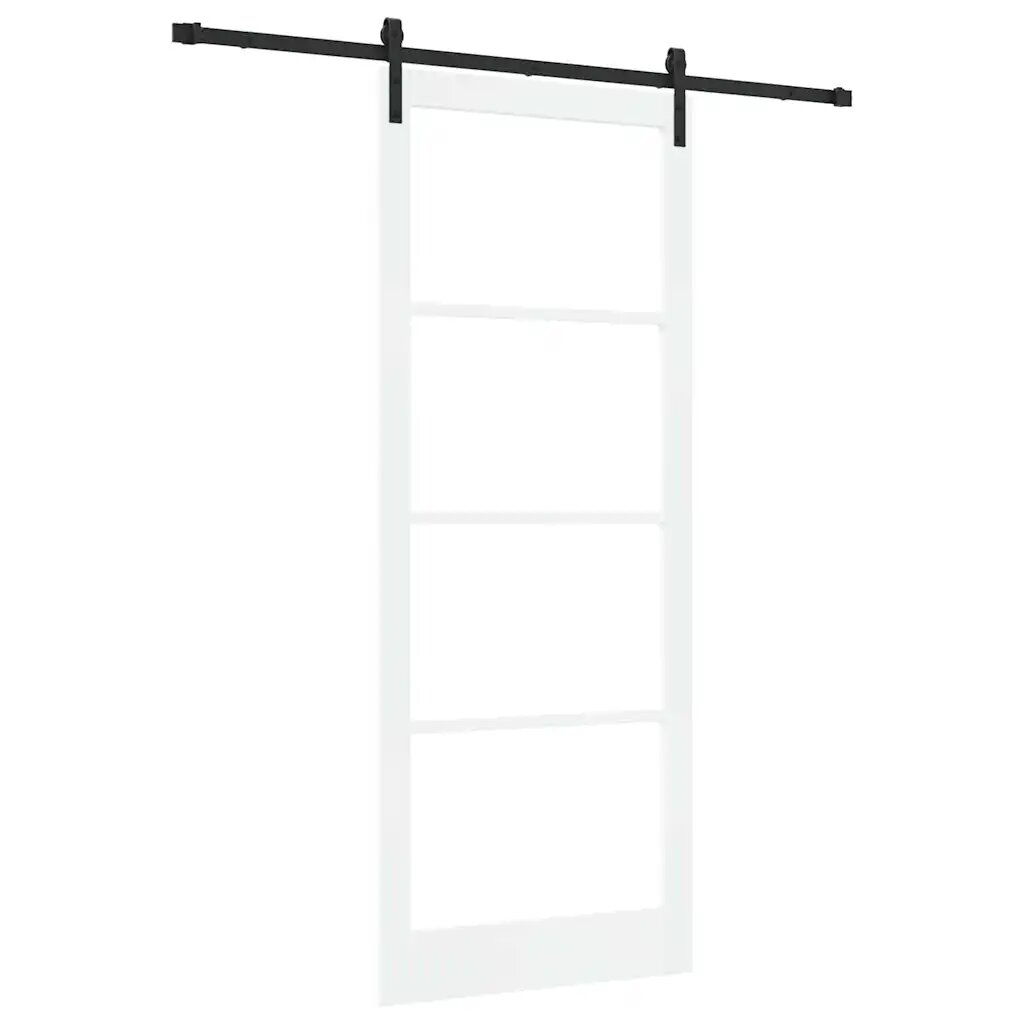 vidaXL Csúszó ajtó ORKDAL Fehér és fekete 93 x 232 cm
