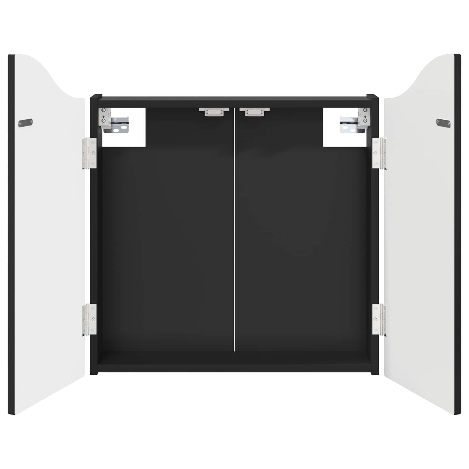 vidaXL Darts szekrény Fekete 56 x 12 x 63 cm Szerelt Fa
