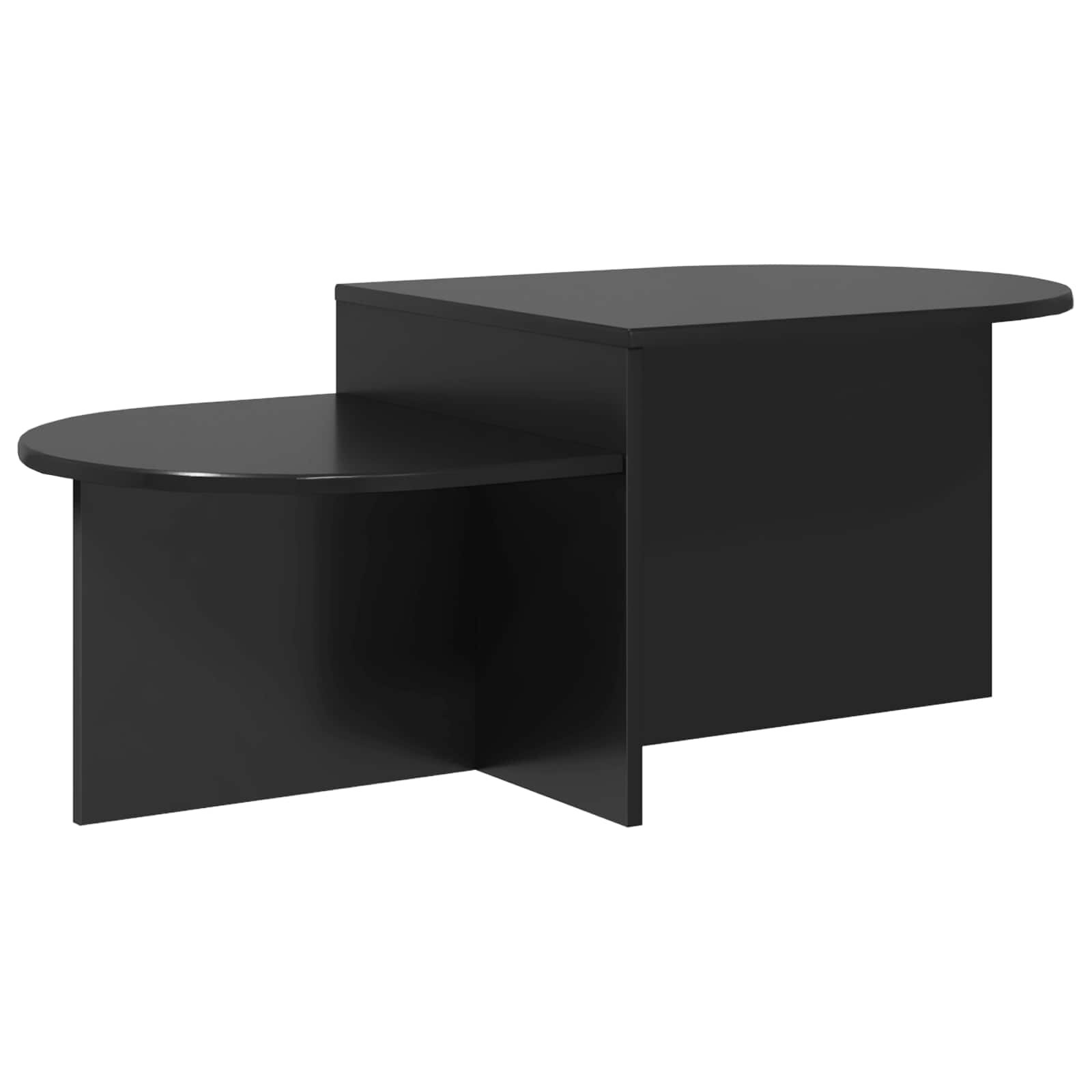 vidaXL Dohányzóasztal Fekete 100 x 50 x 40 cm Szerelt Fa