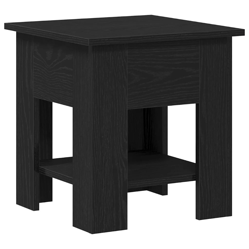vidaXL Dohányzóasztal Fekete tölgy 40 x 40 x 42 cm Szerelt Fa