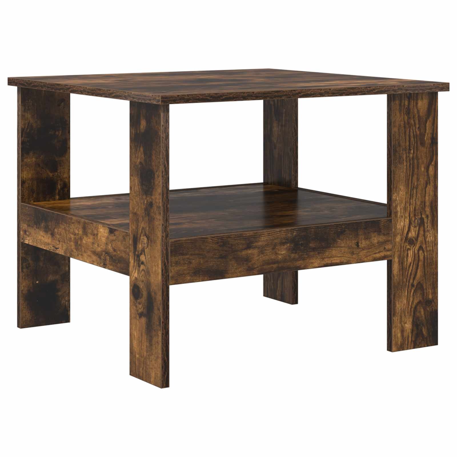 vidaXL Dohányzóasztal Füstös Tölgy 57 x 55 x 45 cm Szerelt Fa