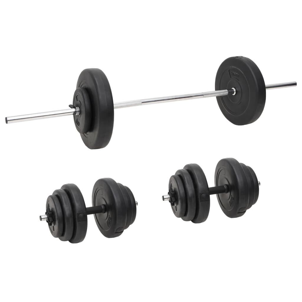 vidaXL egykezes és kétkezes súlyzók súlytárcsákkal 60 kg