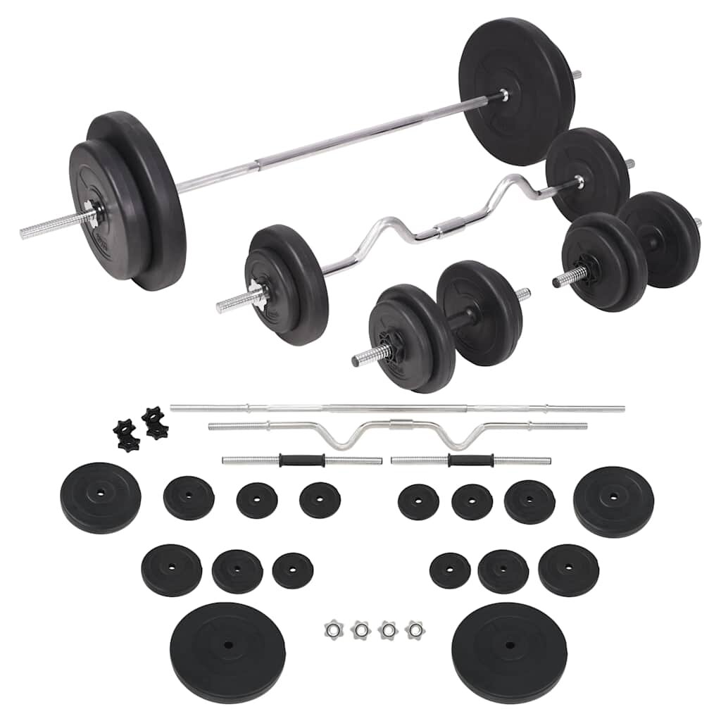 vidaXL egykezes és kétkezes súlyzókészlet 90 kg