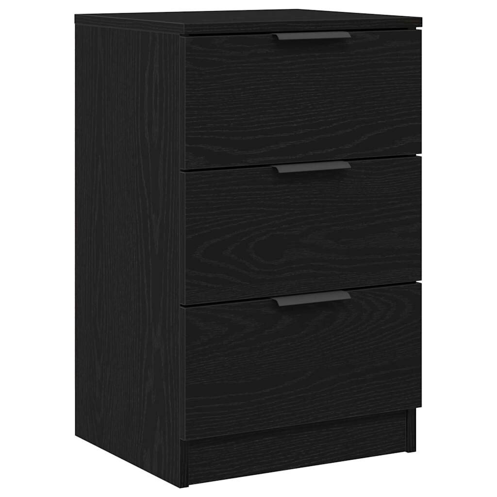 vidaXL Éjjeliszekrény Fekete tölgy 40 x 65 x 65 cm Szerelt Fa