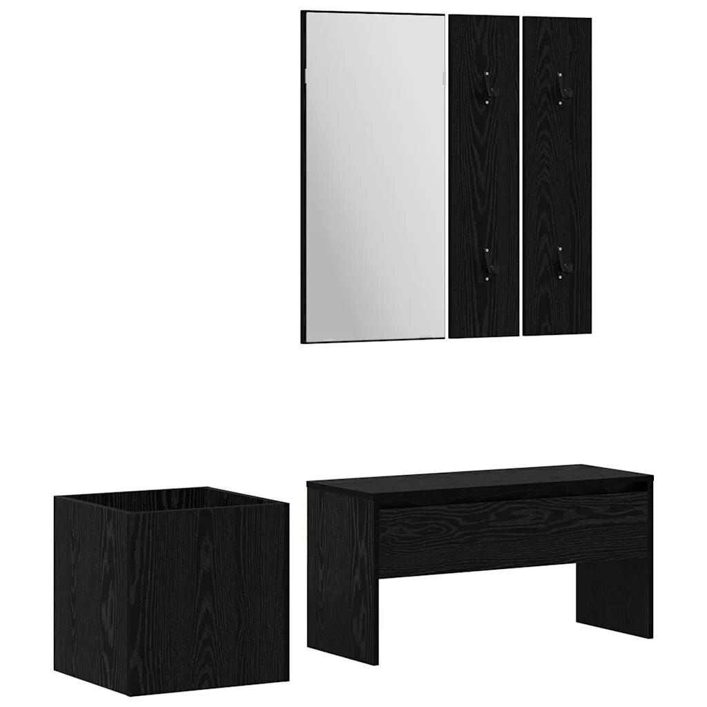 vidaXL Előszoba bútorkészlet 5 db 80 x 305 x 40 cm Szerelt Fa