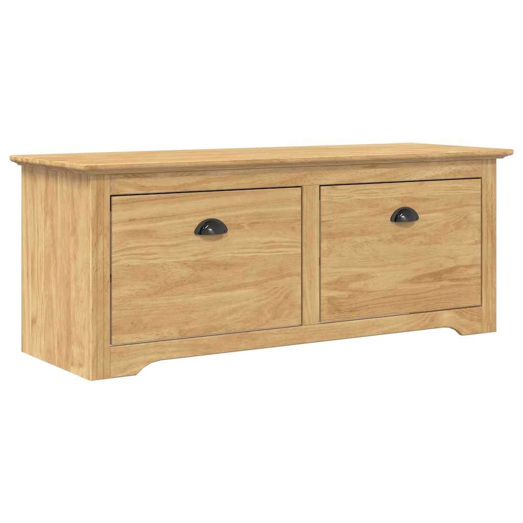 vidaXL Előszoba pad BODO Mézes Barna 114 x 40 x 50 cm Szerelt Fa