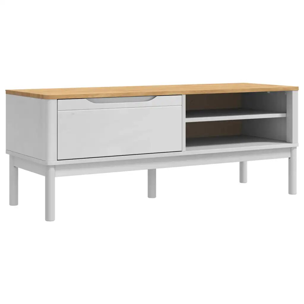 vidaXL Előszoba pad FLORO Fehér 115 x 40 x 45 cm Tömör fenyőfa