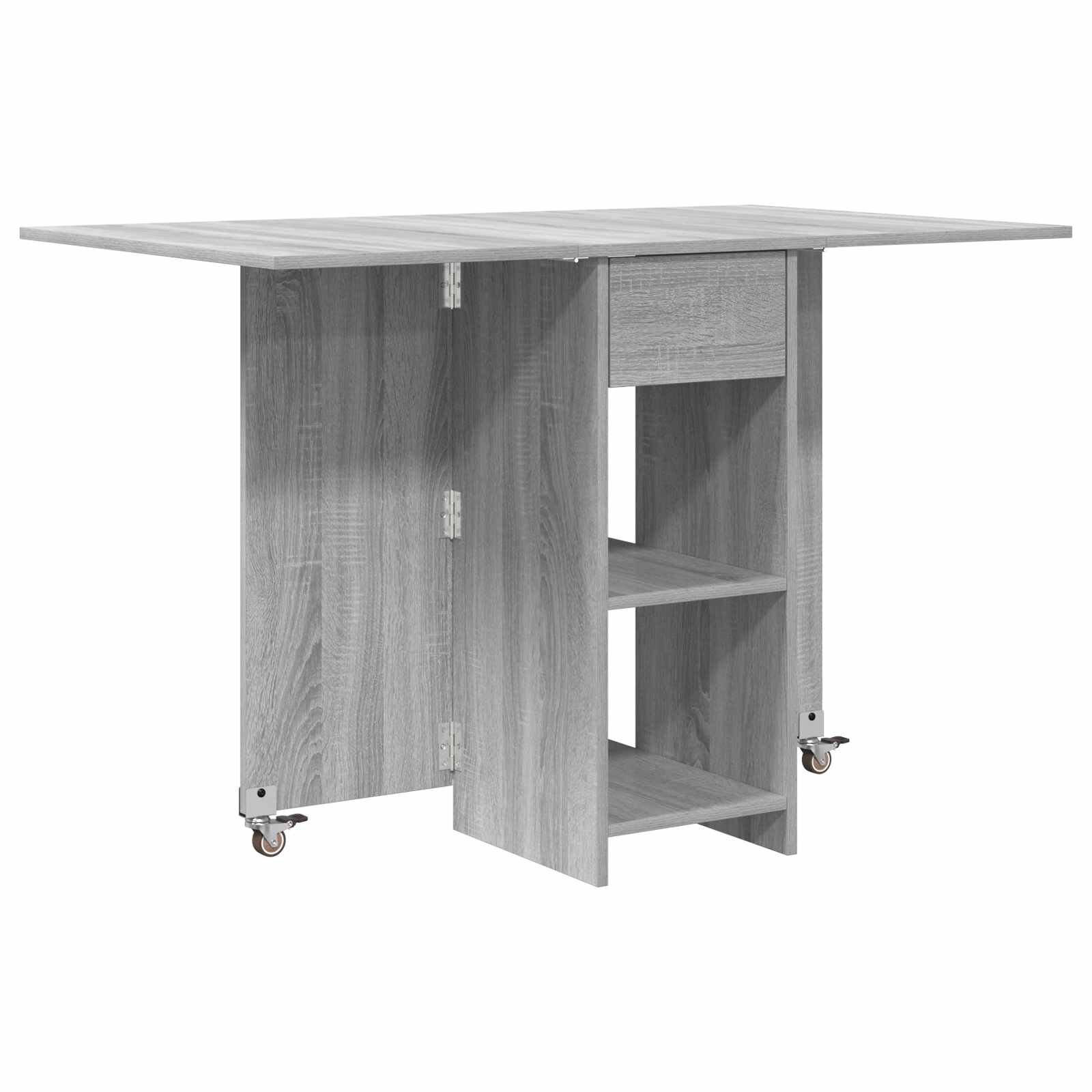 vidaXL Étkezőasztal 115 x 70 x 75 cm Szerelt Fa Szürke Sonoma