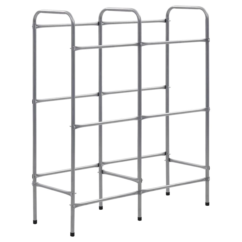 vidaXL ezüstszínű acél tárolópolc 6 ládához 96 x 33 x 116 cm
