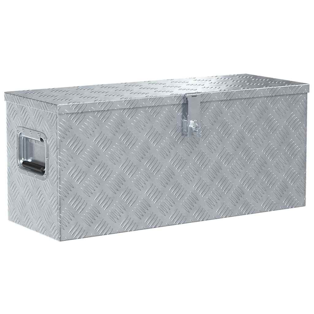vidaXL ezüstszínű alumíniumdoboz 80 x 30 x 35 cm