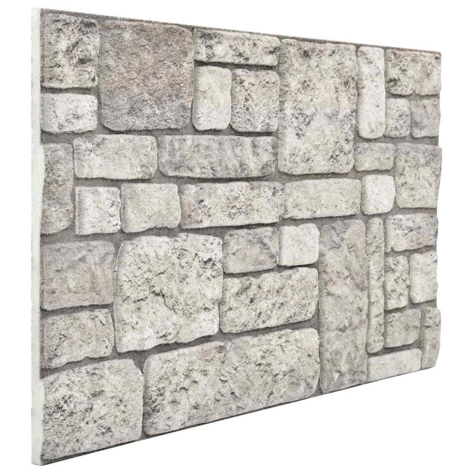 vidaXL Fali panelek 10 db 100 x 50 cm Szürke EPS Hab