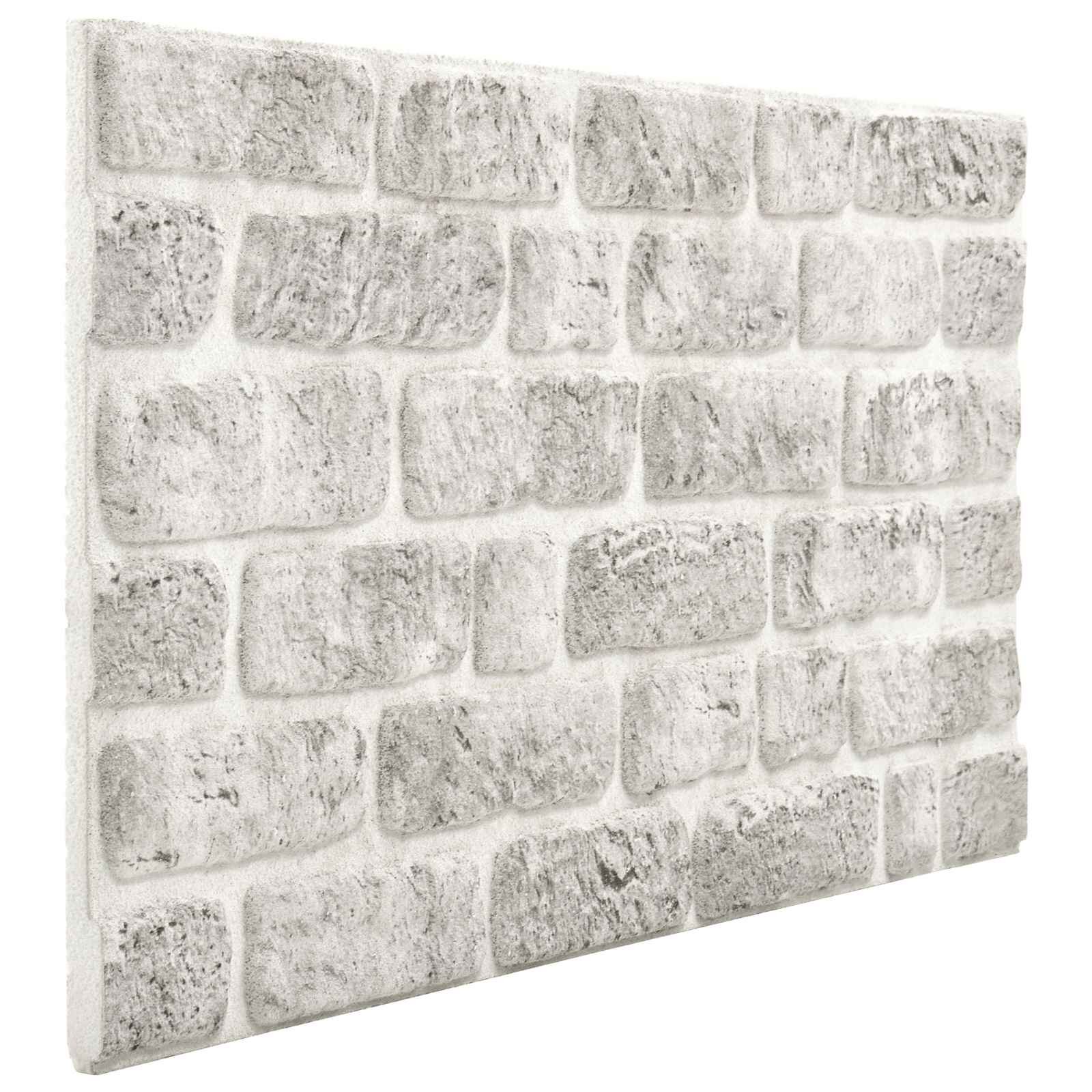 vidaXL Fali panelek 10 db 100 x 50 cm Világosszürke EPS Hab