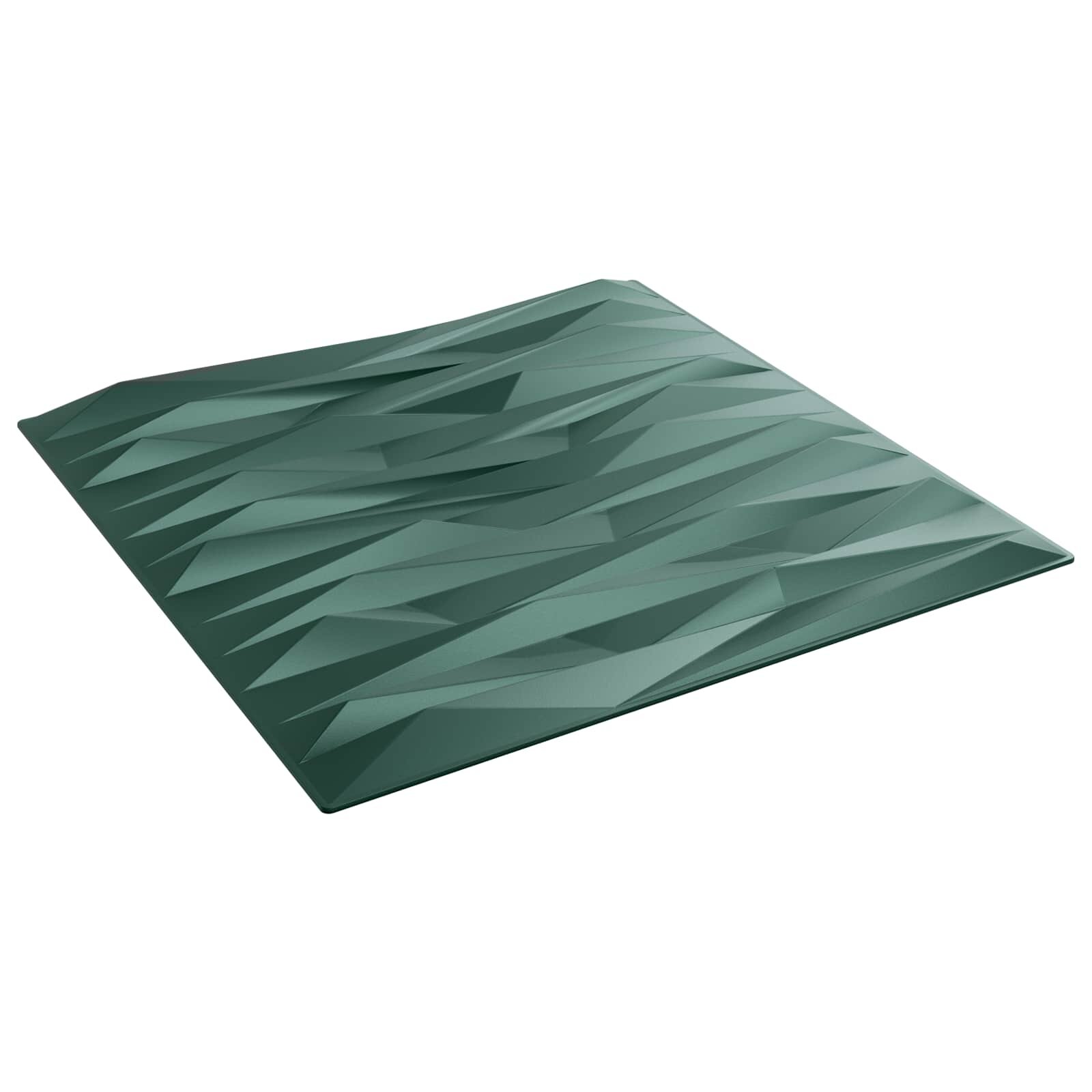 vidaXL Fali panelek 12 db 50 x 50 cm Kő Zöld XPS Hab