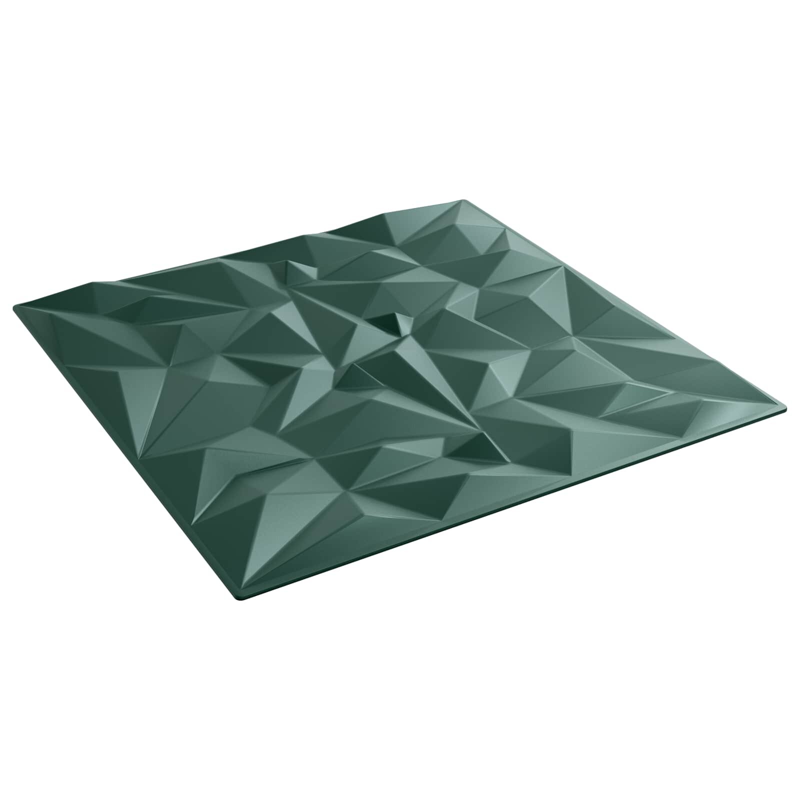 vidaXL Fali panelek 24 db 50 x 50 cm Ametiszt Zöld XPS Hab