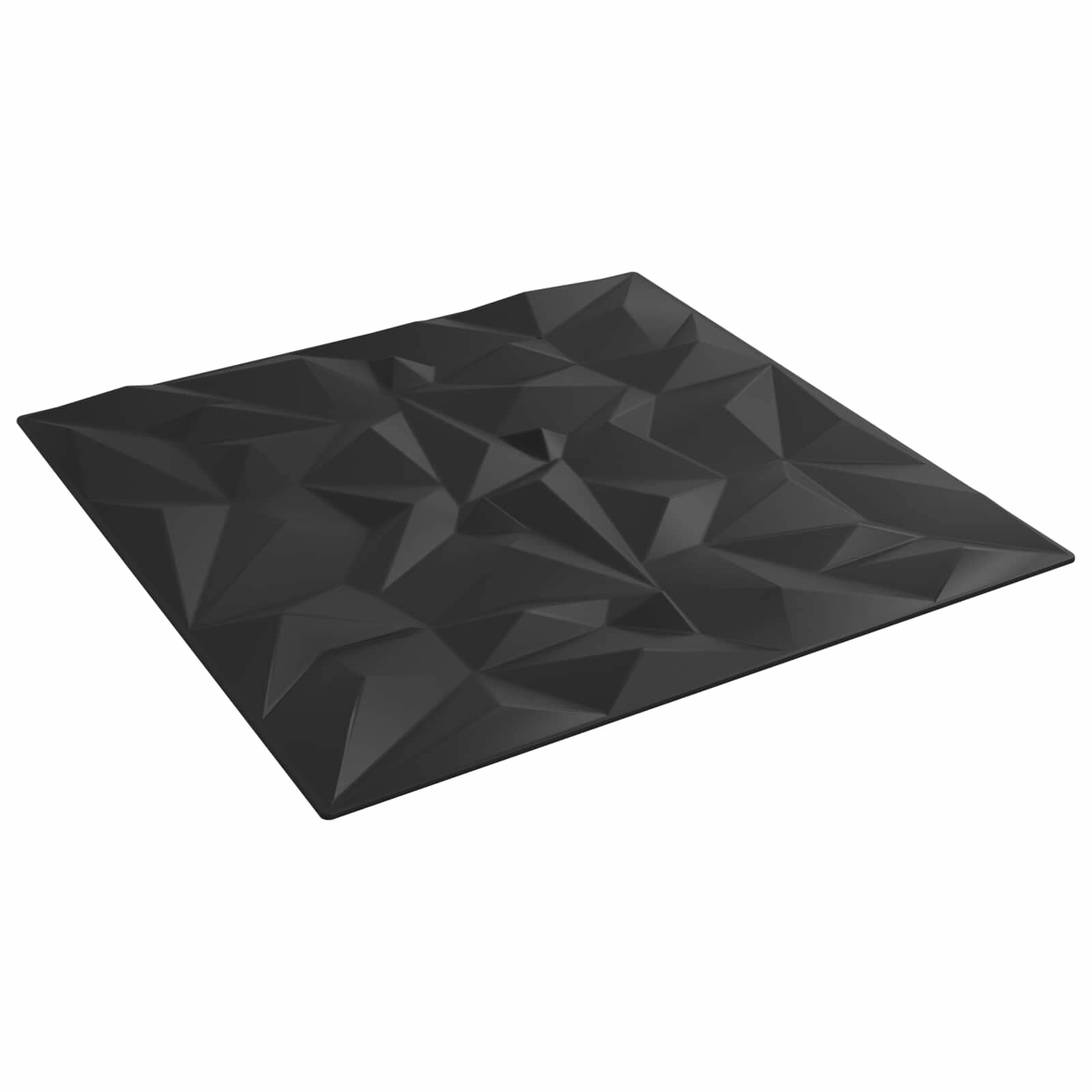 vidaXL Fali panelek 24 db 50 x 50 cm Fekete XPS Hab